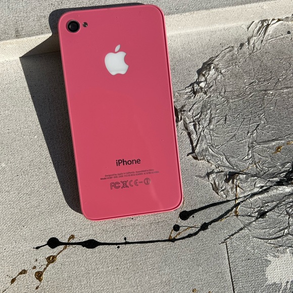 Iphone 4s Back Glass Pink For A1387 AT&T,Verizon,Sprint,TMobile. Condition - Picture 1 of 3